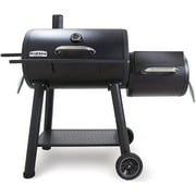 Broil King Offset Charcoal Smoker Grill with Utensil Hooks and Bag Shelf, Black