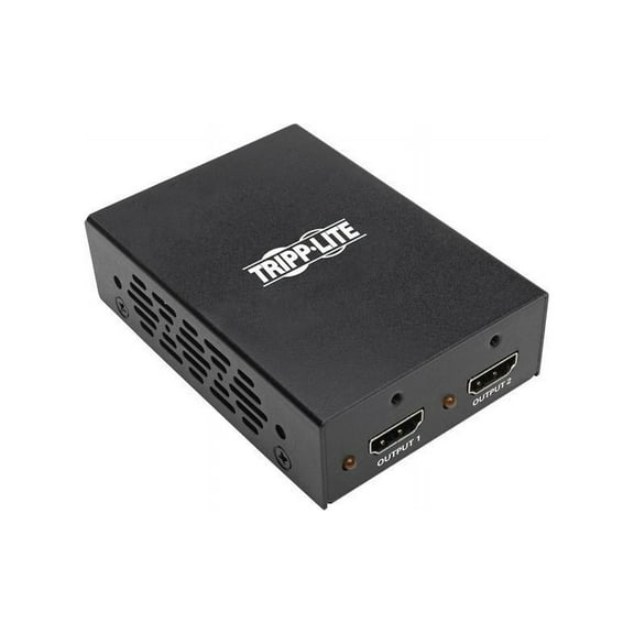 Tripp Lite by Eaton 2-Port 3D 4K HDMI Splitter, HDMI 2.0, HDCP 2.2 UHD 4K @ 60Hz, HDR, TAA - 3840 ? 2160 - 22.97 ft Maximum Operating Distance - HDMI In - HDMI Out - Metal - TAA Compliant
