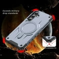 thumbnail image 2 of for Samsung Galaxy S23 FE Strong Magnetic Case, Compatible with Wireless Charging, [Shockproof Military Grade Drop Protection] Rugged Hard Phone Cover Case for Samsung Galaxy S23 FE, Gray, 2 of 7