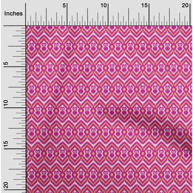 Tissu Tabby de Soie de Pomme Chevron & Tourbillon Ikat Tissu Imprimé BTY 42 Pouces de Large