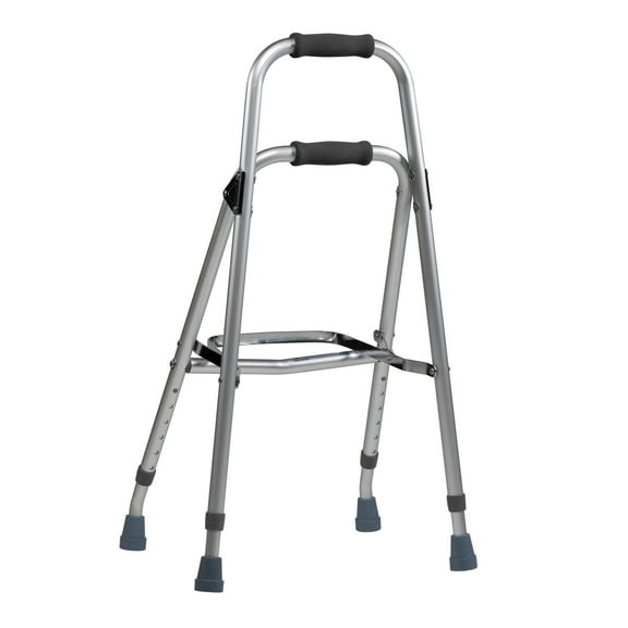 Dynarex Side Style One-Arm Walker is a Walker for One Side of the Body with Tool-Free Adjustable Height up to 39” & 300 Pound Weight Capacity, Silver, 1 Side Style One-Arm Walker