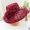 thumbnail image 3 of Honrane Breathable Sunscreen Hat Wide Brim Lace Floral Design Dot Women Sunhat for Daily Wear, 3 of 8