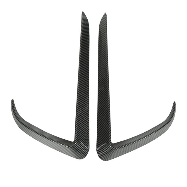 piezas de cuchillas de repuesto para parachoques delantero de Tesla Model Y 2020-Estilo de fibra de carbono 2022