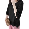 thumbnail image 5 of ZANZEA Women Half Sleeved Hollow Out Floral Blouse Baggy Shirts Tops, 5 of 5