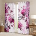 thumbnail image 2 of Watercolor Hydrangea 30%-50% Blackout Curtains Chic Flower Floral Curtains Women,Watercolor Oil Painting Curtains & Drapes Ombre Gradient Living Room Curtains,Pink Window Curtains, 2 of 6