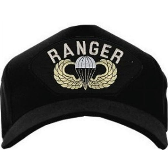US UNITED STATES ARMY RANGER JUMP WING AIRBORNE LEAD THE WAY HAT BLACK