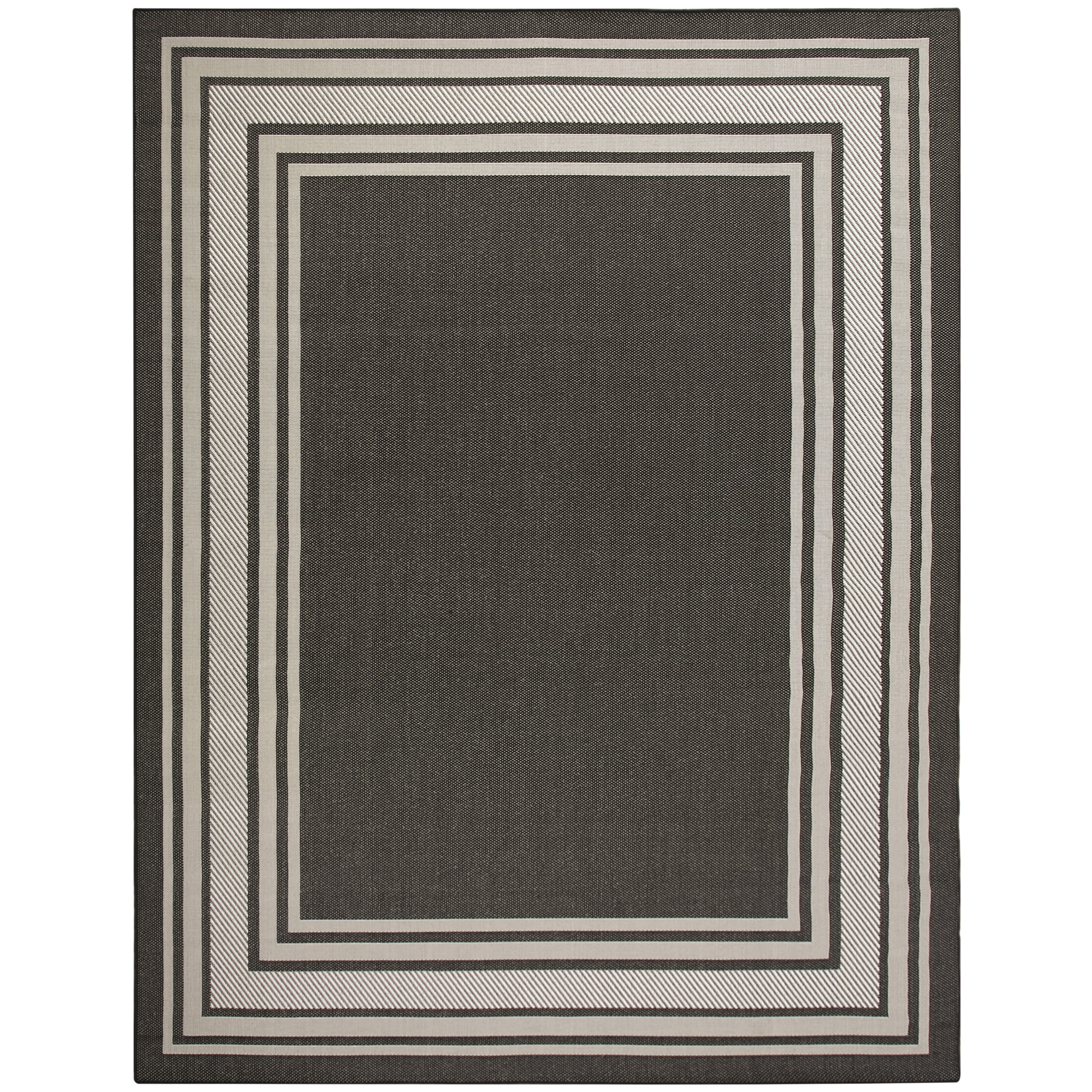 Nourison Horizon Indoor/Outdoor 9' x 12' Black Modern Rug
