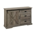 thumbnail image 6 of Walker Edison Farmhouse Sliding Door Grey Wash TV Stand for TVs up to 60”, Grey Wash, 6 of 11