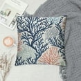thumbnail image 2 of Nawypu  Nautical Coastal Pillow Covers Beach Coral Print Decor Throw Pillow Cover Case Farmhouse Cushion Cover Square for Home Sofa, 2 of 5