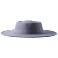 thumbnail image 3 of Female Hat Solid Color Flat-Top Cap Blower Hat Woolen Cap Fedoras, 3 of 5