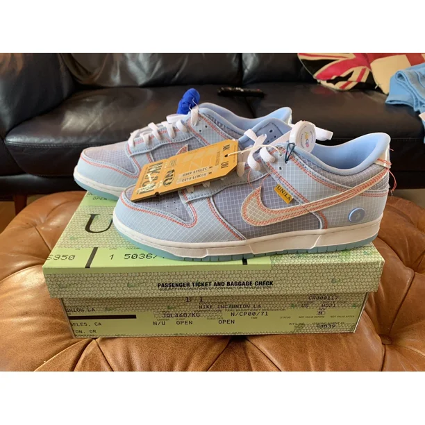 Size UK7 - Nike Dunk Low Union Passport Pack Argon - DS and Size UK7 - Nike Dunk Low Union Passport Pack Argon - DS and