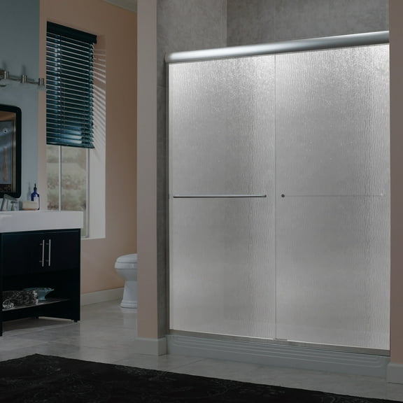 Miseno Msdr6072 Glide 72" High X 60" Wide Sliding Framed Shower Door - Nickel