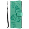 thumbnail image 6 of Nalacover For iPhone 16 Pro Case,Slim Embossed Butterfly PU Leather and Soft Inner TPU Flip Kickstand Magnetic Closure Card Slots Wallet Shockproof Cover with Wrist Strap,Green, 6 of 11