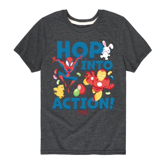 Marvel The Avengers - Easter Hop Into Action - Toddler And Youth Short Sleeve Graphic T-Shirt