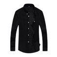 thumbnail image 2 of Mens Corduroy Shirt Button Down Long Sleeve Ribbed Fall Tops Slim Fit Casual Warm Shirts, 2 of 7