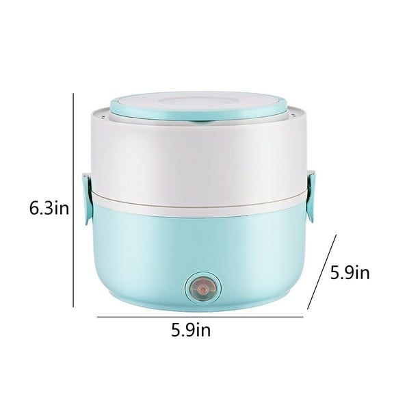 Kezqiaxn Home and Kitchen Gadgets Electric Lunch Box Food Warmer Heated Lunch Boxes for Adults Portable Stainless Steel Thermal Insulated for Car/Truck/Travel/Office/Work/Home Rice Noddles Blue