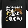 thumbnail image 4 of Inktastic No, This Ain't My 1st Rodeo Cowboy Hat and Lasso Youth T-Shirt, 4 of 5