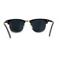 thumbnail image 4 of Mens Hipster Classic Half Horn Rim Iconic Sunglasses Black Gold Solid Black, 4 of 4