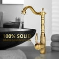 thumbnail image 1 of Antique Retro Solid Brass Bathroom Basin Sink Faucet, Hot Cold Mixer Tap with Premium Ceramic Valves for Smoothand Easy Temperature Control, 1 of 8