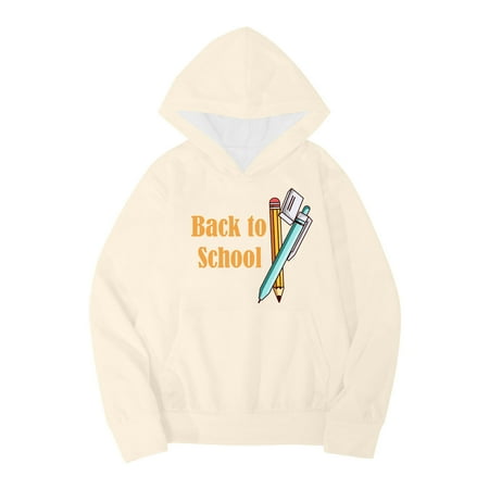 

Kids Boys Girls Autumn WInter School Season Letter Printed Long Sleeve Hoodie Warm And Comfortable Tops Children s Clothing Toddler Boy Fall Clothes Toddler Boys Sweatshirts Long Sleeve Tops For Baby