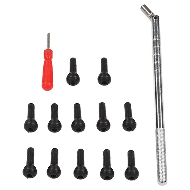 14 Pieces Tire Valve Stems Installation Tool Set Single Head for RVs Bicycles Electric Cars SUVs