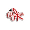 thumbnail image 2 of PinMart's Believe Red Awareness Ribbon Enamel Lapel Pin, 2 of 3