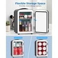 thumbnail image 4 of WAA 4L/6 Cans Mini Cosmetic Fridge Cooler Warmer for Skincare Makeup Medicine,Portable for Bedroom Car Office Dorm (Black), 4 of 7