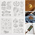 thumbnail image 1 of 22Pcs Dragon Book Water Soluble Hand Sewing Stabilizers 8.3"x11.7" Dragon Bookmark Embroidery Pattern Stabilizer 4 Sheets Fantasy Star Stick and Stitch Embroidery Paper Sticker, 1 of 7