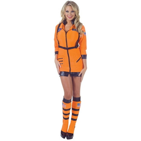 Sassy Astronaut Orange Adult Halloween Costume