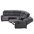 thumbnail image 6 of Aukfa 3-Piece Recliner Sofa Set, 5 Seat Sectional Couch with Cup Holders&Storage Console, Corduroy, Gray, 6 of 9