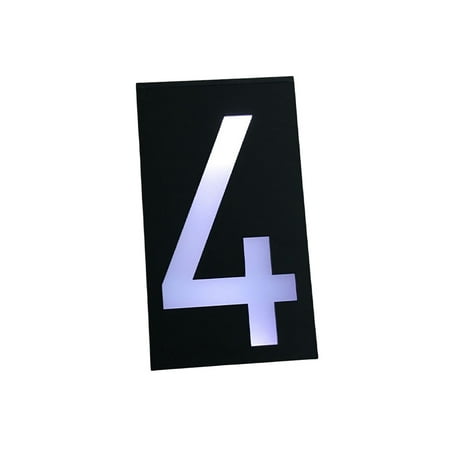 

TureClos Doorplate Light Number Guide-board Wall Lamp Digital Yard Home Plaque Garden Lantern Rechargeable Address House Waterproof Four