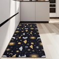 thumbnail image 4 of Dark Blue Celestial Pattern Kitchen Rug Mat,Kitchen Runner Rugs Non Skid Washable,Decorative Kitchen Floor Mats for Kitchen,Sink,Laundry,17"X47", 4 of 5