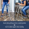 thumbnail image 5 of Folding Hemi-Walker Provides Support, Aluminum, Silver, 30'- 35',  & HSA Eligible, Lightweight,  Support, Comfortable Hand Grips, Easy To Open And Close, 5 of 9