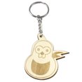 thumbnail image 3 of CAROOTU Wooden Keychain Cute Cartoon Animals Keyring Personalized Key Crafts Pendant for Backpack Handbag Wallet Decor New, 3 of 7