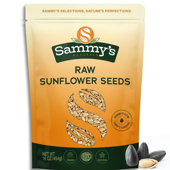 Sammy's Sunflower Seeds, Raw & Natural, Delicious Snack - 16 oz