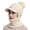 White, variant on Winter Warm Elastic Soft Ear Protection Knitted Scarf Mask Hat Fleece Lined Beanie Hat one-Piece Hat for Women