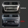 thumbnail image 3 of Xotic Tech Center Consoles Multimedia Air Condition CD Control Panel Decoration Frame Cover Trim, Carbon Fiber Pattern, Compatible with BMW F30 F31 F32 F33 F34 F36 3GT 3 4 Series, 3 of 9