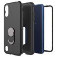 thumbnail image 2 of Samsung Galaxy A01 Case, KAESAR 3-Layer Slim Shockproof Hard Cover With Metal Ring Stand Skin Fashion Cute Cover Armor Case for Samsung Galaxy A01 (Black), 2 of 6