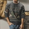 thumbnail image 2 of Chandail Col Rond pour Hommes Manteau Décontracté Mode de Rue Tricot Chaud Confortable Vêtements d'Hiver Stylés, 2 of 9
