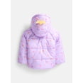 thumbnail image 2 of Disney Princess Toddler Girls Hooded Puffer Jacket, Sizes 12M-5T, 2 of 3