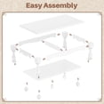 thumbnail image 4 of Homieasy Coffee Table, 2-Tier Farmhouse Coffee Table with Storage for Living Room, White, 4 of 8