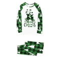 thumbnail image 2 of Elippeo Family Matching Christmas Pajamas, Baby Romper/Deer Letter Snowflake Pattern Long Sleeve Tops and Plaid Pants Sleepwear Set, 2 of 4