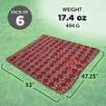 thumbnail image 5 of Brookhaven Roll Up Picnic Blankets Set of 6, Bulk Pack - Great outdoor blanket for Camping, Picnic, Beach, Sports, Outdoor Activities - Red, 5 of 5