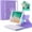 Purple, variant on iPad 9.7 inch 5th 6th Generation Case with Keyboard, 360°Rotatable iPad Air 2 Keyboard Case with Pencil Holder(2018/2017/2014),7 Color Backlit Bluetooth Keyboard Smart Folio Tablet Cover(Black)