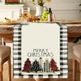 thumbnail image 6 of Christmas Table Runner,48 Inches Buffalo Plaid Red Pine Trees Merry Christmas Table Runner,Navidad decoración Clearance,Winter Xmas Holiday Tables Decoration de Navidad for Indoor Home Decor, 6 of 8