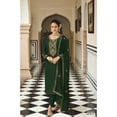 thumbnail image 2 of Pakistani Designer Trouser Pant Outfits Event Wear Indian Shalwar Kameez Suits ( Green, 3XL - 48 ), 2 of 5