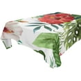 thumbnail image 1 of EREHome Vintage Rétro Floral Parti Nappes Rouge Décoration de Table 60x120 Pouces, 1 of 5