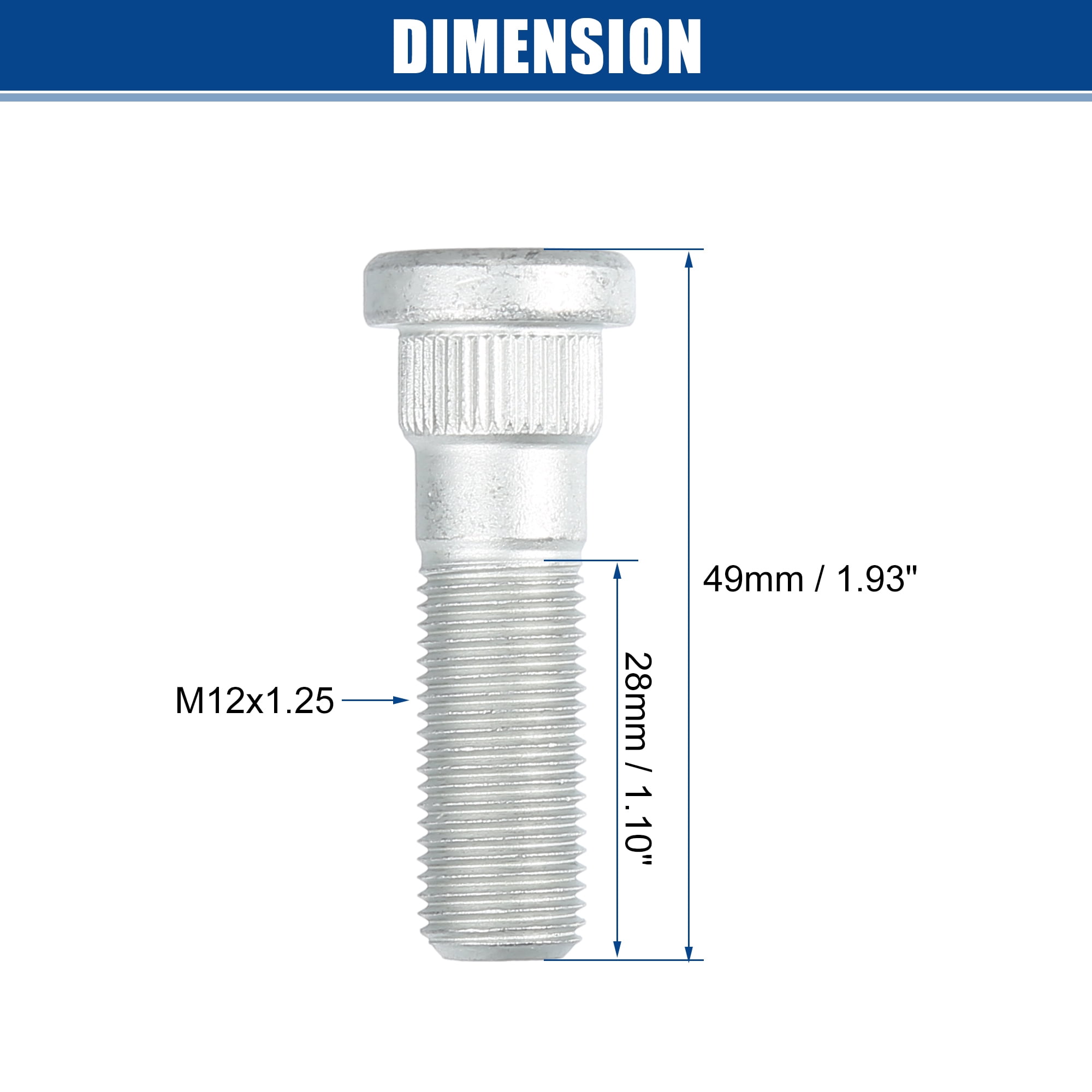 Unique Bargains M12x1.25 Wheel Lug Bolts Nuts Fit for Nissan Sentra 1995-2022 - Pack of 1