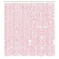 thumbnail image 2 of Ambesonne Pink Shower Curtain, Whimsical Motifs Repeating, 69"Wx75"L, Soft Pink White Blush, 2 of 4