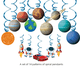 thumbnail image 2 of Decoración de fiesta con temática de astronauta, decoración colgante en espiral, bandera de cumpleaños, decoración colgante, complemento para pastel, 2 of 5